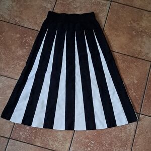 Anthropologie Black and White A-Line Skirt